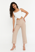 VICTORIA HIGH WAISTED TROUSERS CREME