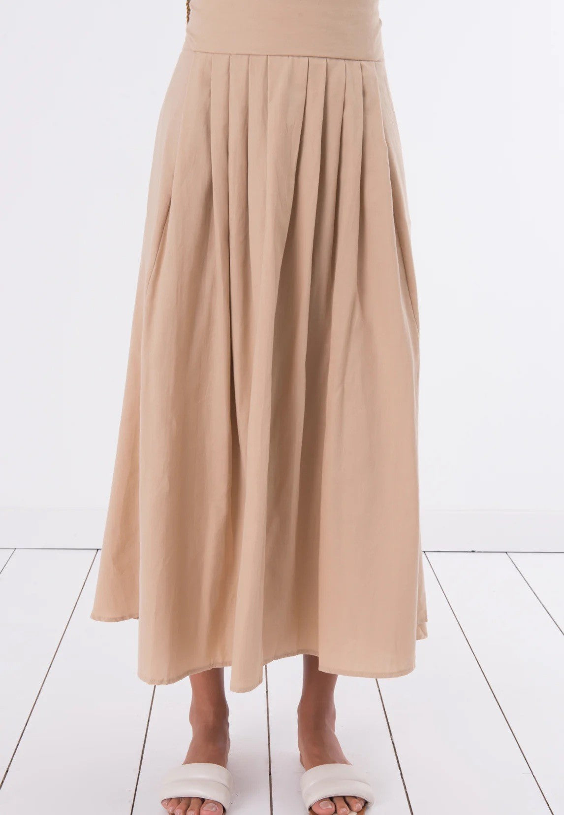 MIDI JANE CAMEL SKIRT