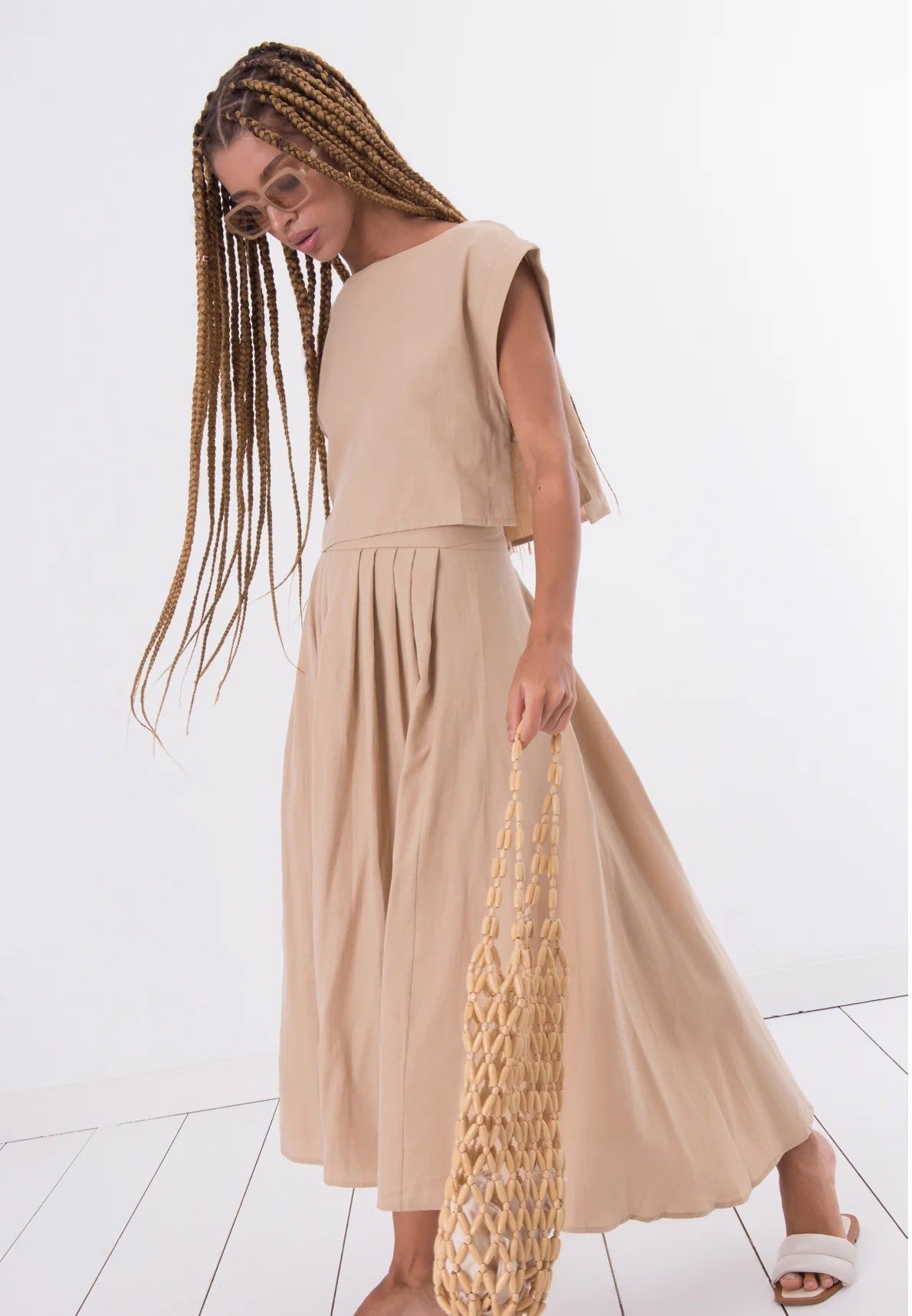 MIDI JANE CAMEL SKIRT