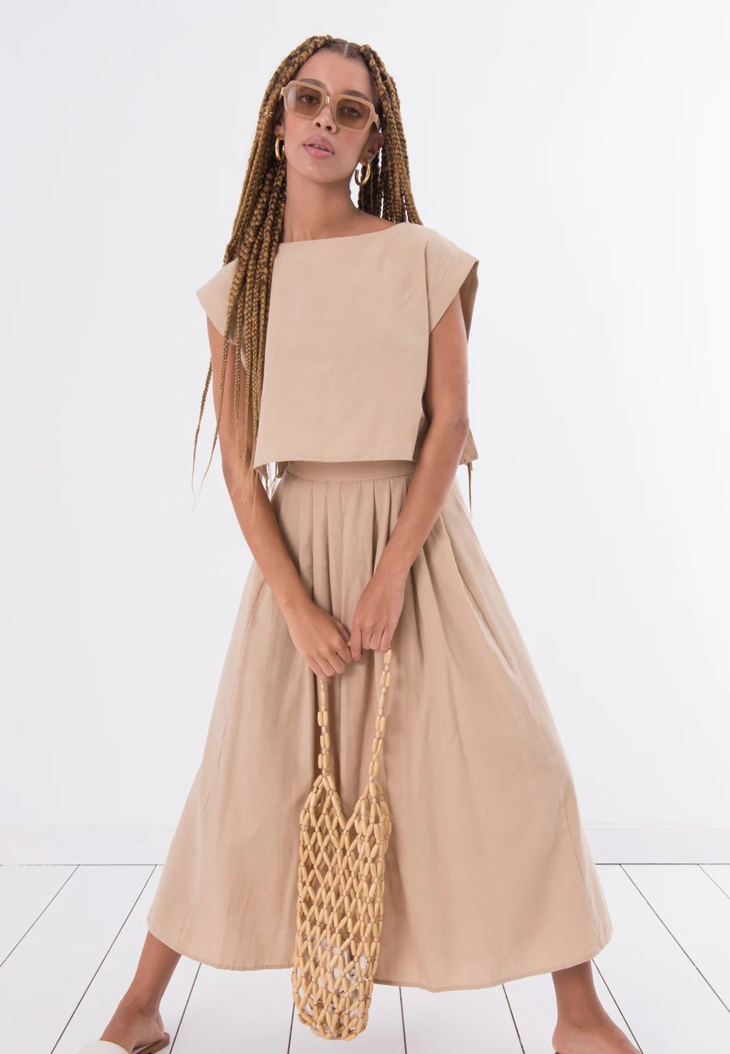 MIDI JANE CAMEL SKIRT