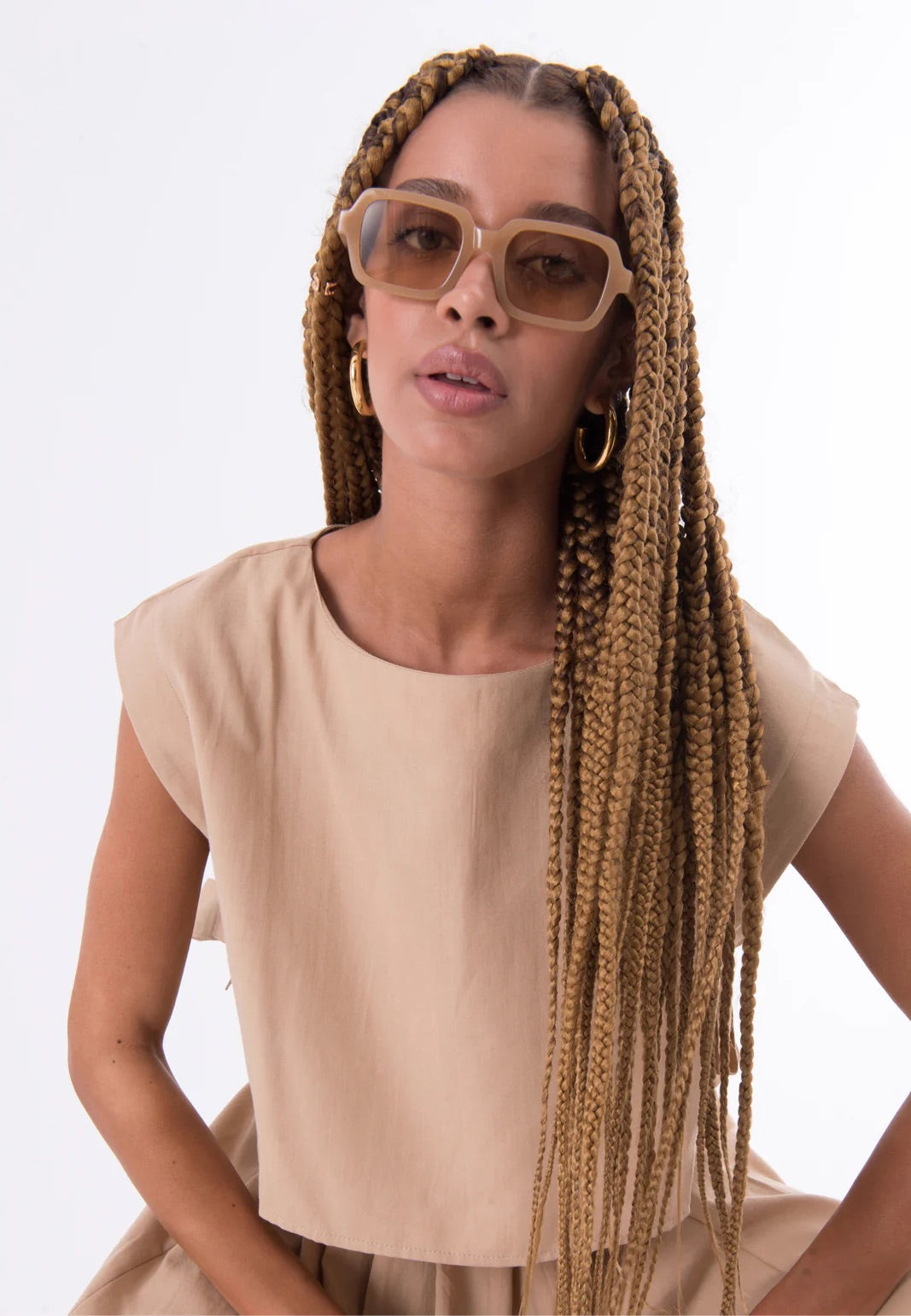 Sleeveless Jane Camel Top