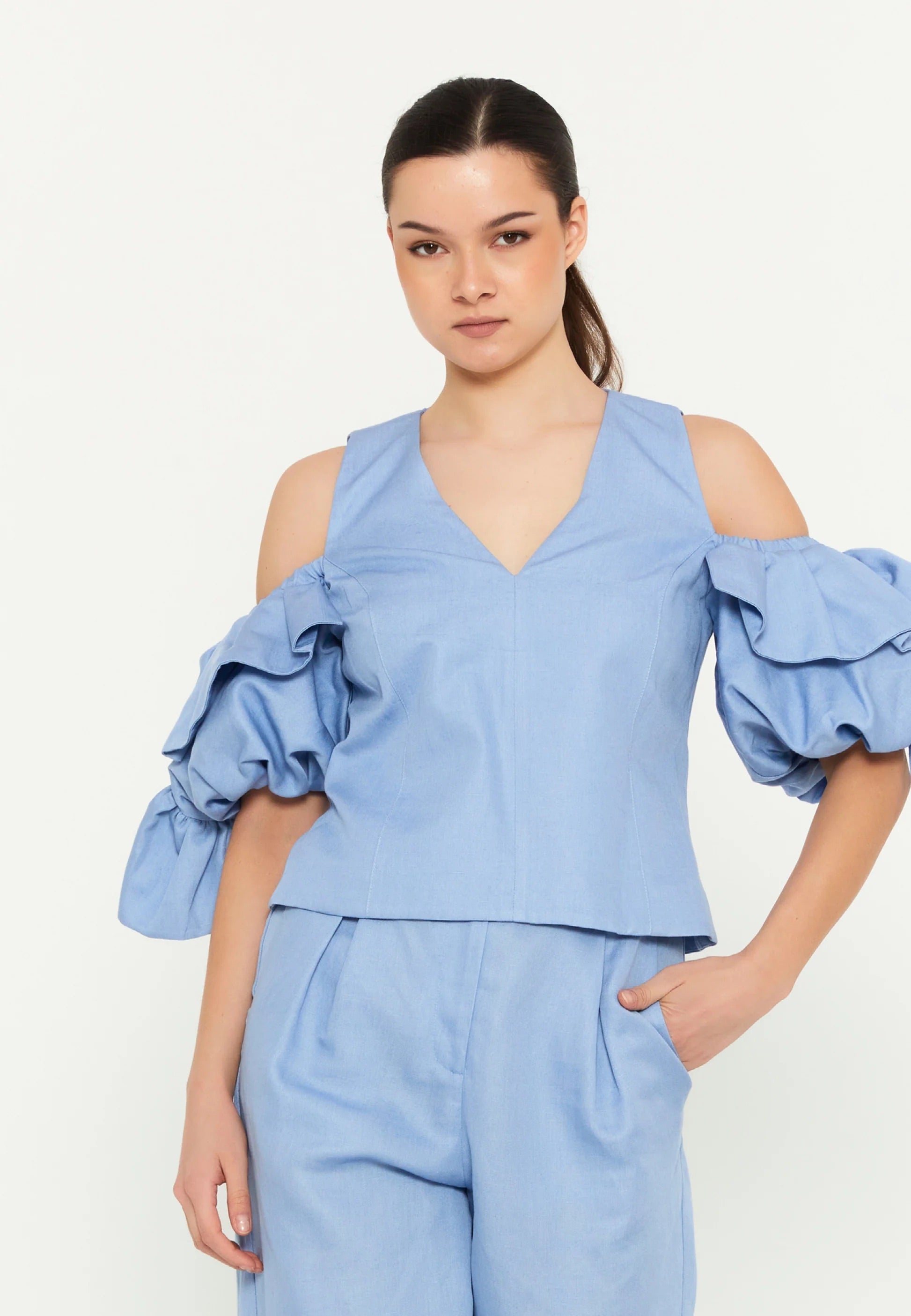 SANG TWO-PIECE SET BLUE