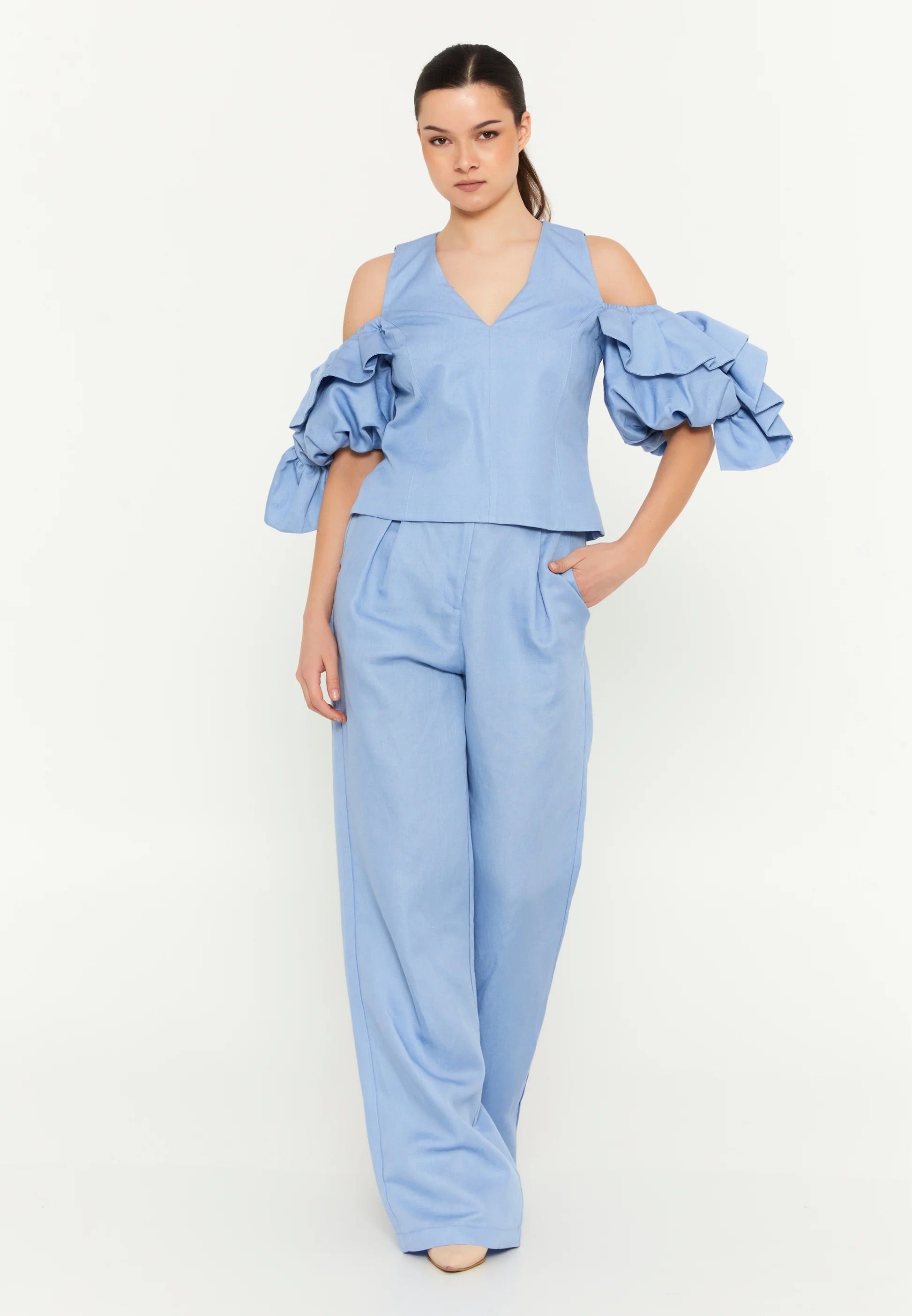 SANG TWO-PIECE SET BLUE